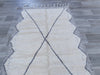 Beni Ourain, White Moroccan Rug Size: 200 x 135cm - Rugs Direct