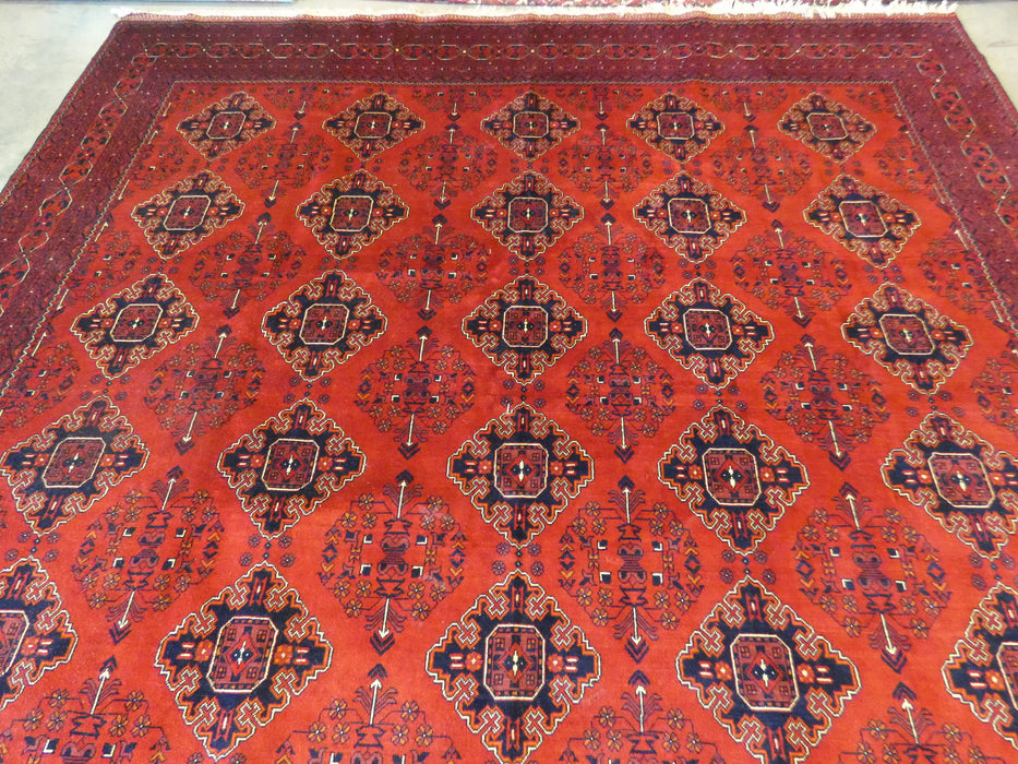Afghan Hand Knotted Khal Mohammadi Rug Size: 303 x 382cm - Rugs Direct