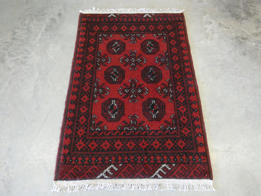 Afghan Hand Knotted Turkman Rug Size: 78 x 117cm - Rugs Direct