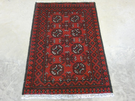 Afghan Hand Knotted Turkman Rug Size: 77 x 112cm - Rugs Direct