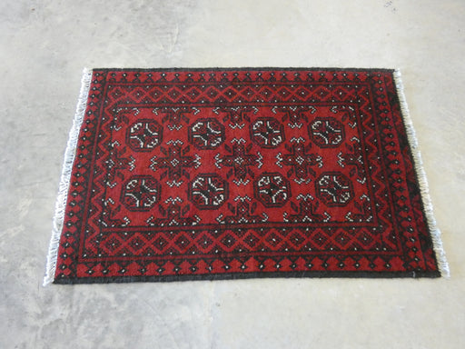 Afghan Hand Knotted Turkman Rug Size: 77 x 112cm - Rugs Direct