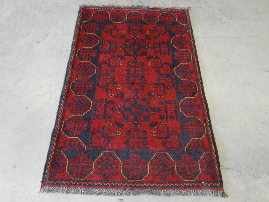 Afghan Hand Knotted Khal Mohammadi Rug Size: 83x126 cm - Rugs Direct