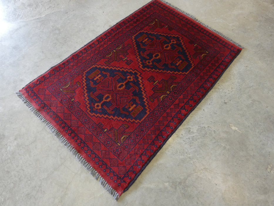Afghan Hand Knotted Khal Mohammadi Rug Size: 81x123 cm - Rugs Direct