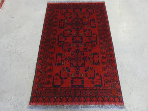 Afghan Hand Knotted Khal Mohammadi Rug Size: 79x123 cm - Rugs Direct