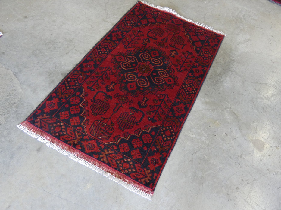 Afghan Hand Knotted Khal Mohammadi Rug Size: 77x126 cm - Rugs Direct