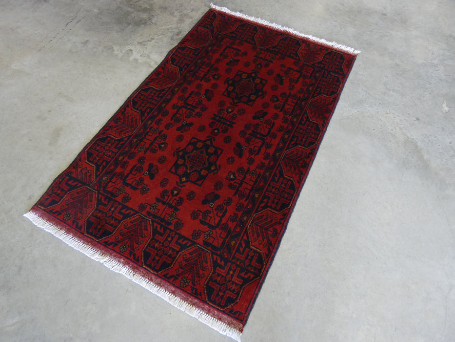 Afghan Hand Knotted Khal Mohammadi Rug Size: 79x128 cm - Rugs Direct