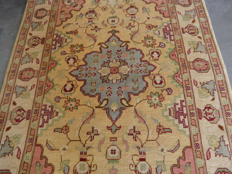 Afghan Hand Knotted Roshnai Merino Wool Rug Size: 104cm x 158cm - Rugs Direct