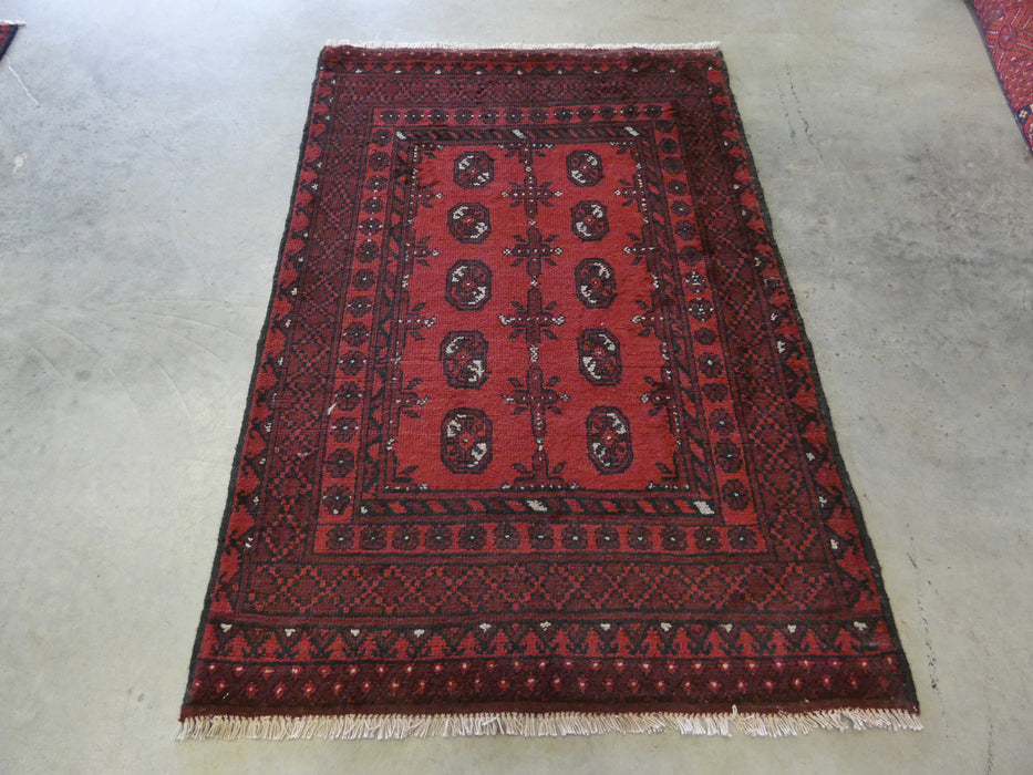 Afghan Hand Knotted Turkman Rug Size: 103 x 152cm - Rugs Direct