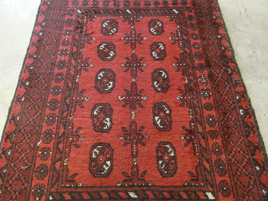 Afghan Hand Knotted Turkman Rug Size: 103 x 152cm - Rugs Direct