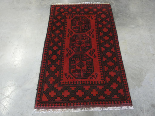 Afghan Hand Knotted Turkman Rug Size: 99 x 154cm - Rugs Direct