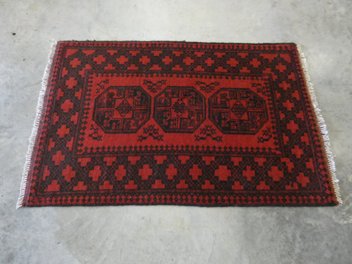 Afghan Hand Knotted Turkman Rug Size: 99 x 154cm - Rugs Direct