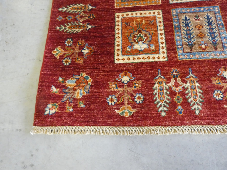Afghan Hand Knotted Choubi Rug Size: 202 x 157cm - Rugs Direct