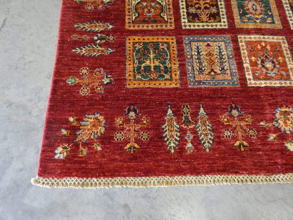 Afghan Hand Knotted Choubi Rug Size: 200 x 155cm - Rugs Direct