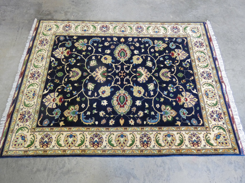 Afghan Hand Knotted Roshnai Merino Wool  Dome Design Rug Size: 149cm x 196cm - Rugs Direct