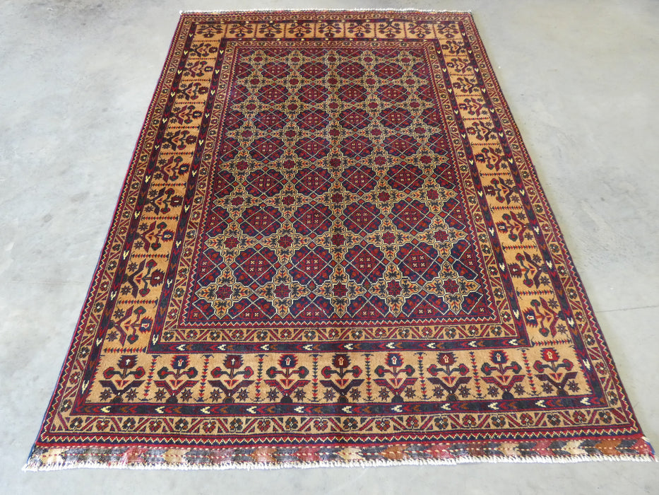 Afghan Hand Knotted Khal Mohammadi Rug Size: 156 x 218cm - Rugs Direct