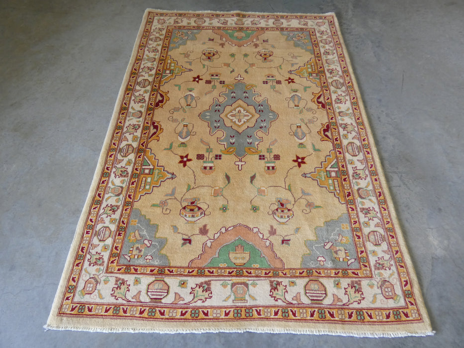 Afghan Hand Knotted Roshnai Merino Wool Rug Size: 120cm x 174cm - Rugs Direct