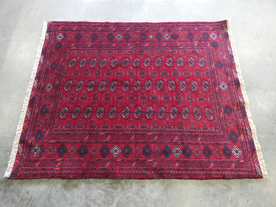 Persian Hand Knotted Turkman Rug Size: 120 x 150cm - Rugs Direct