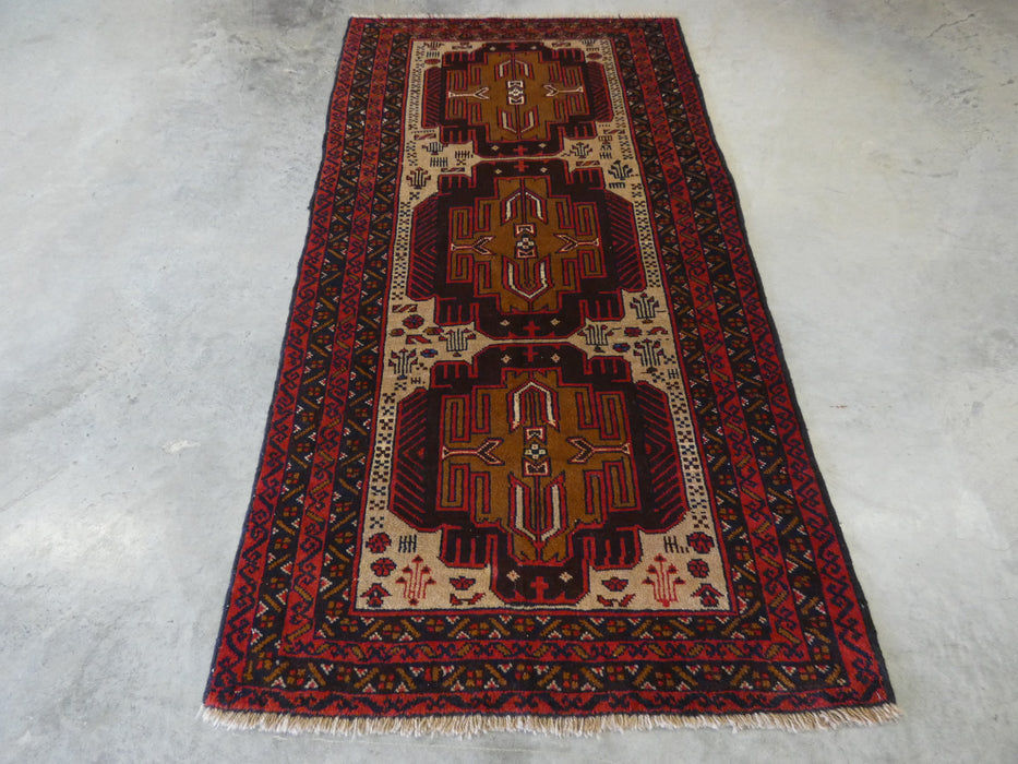 Afghan Hand Knotted Baluchi Rug Size: 103 x 191cm - Rugs Direct