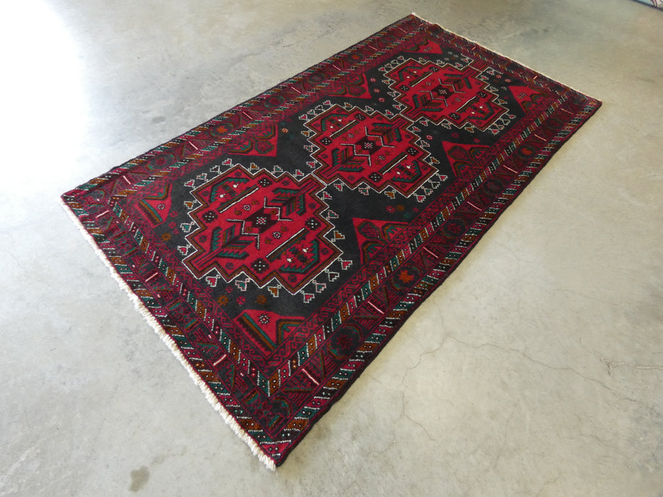 Afghan Hand Knotted Baluchi Rug Size: 110 x 202cm - Rugs Direct