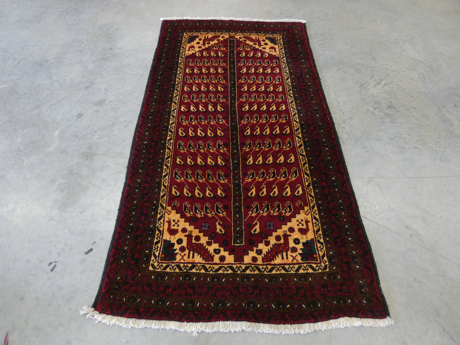 Hand Made Persian Baluchi Rug Size: 187 x 101cm - Rugs Direct