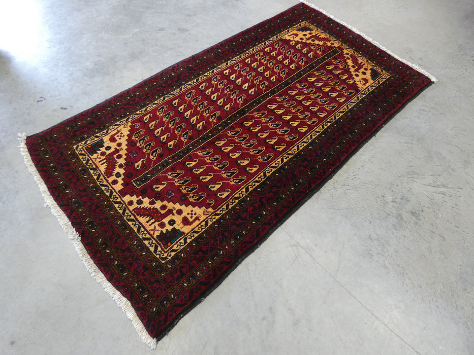 Hand Made Persian Baluchi Rug Size: 187 x 101cm - Rugs Direct