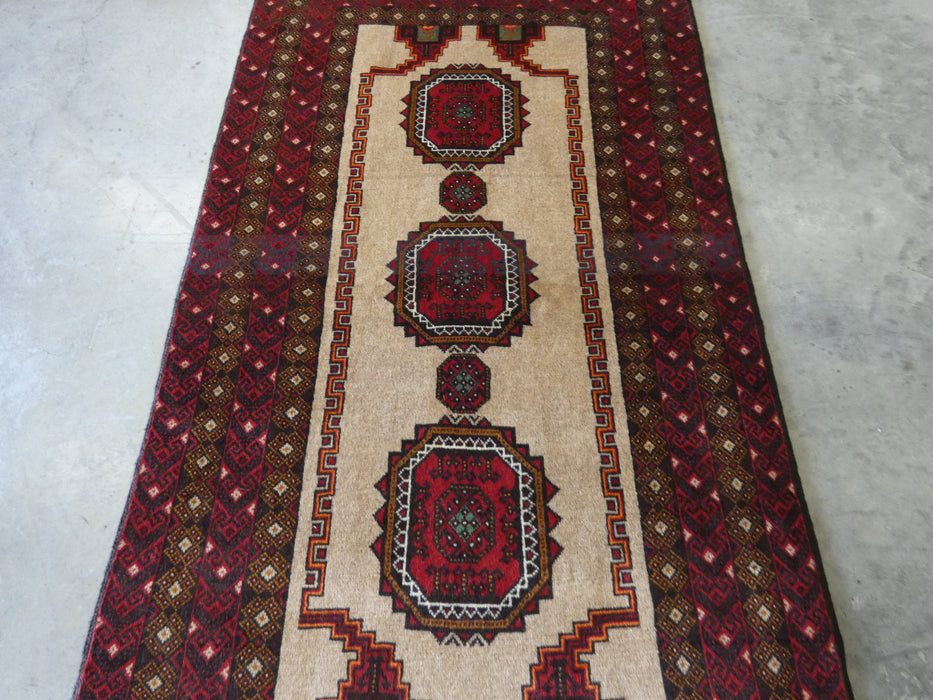 Hand Made Persian Baluchi Rug Size: 186 x 100cm - Rugs Direct