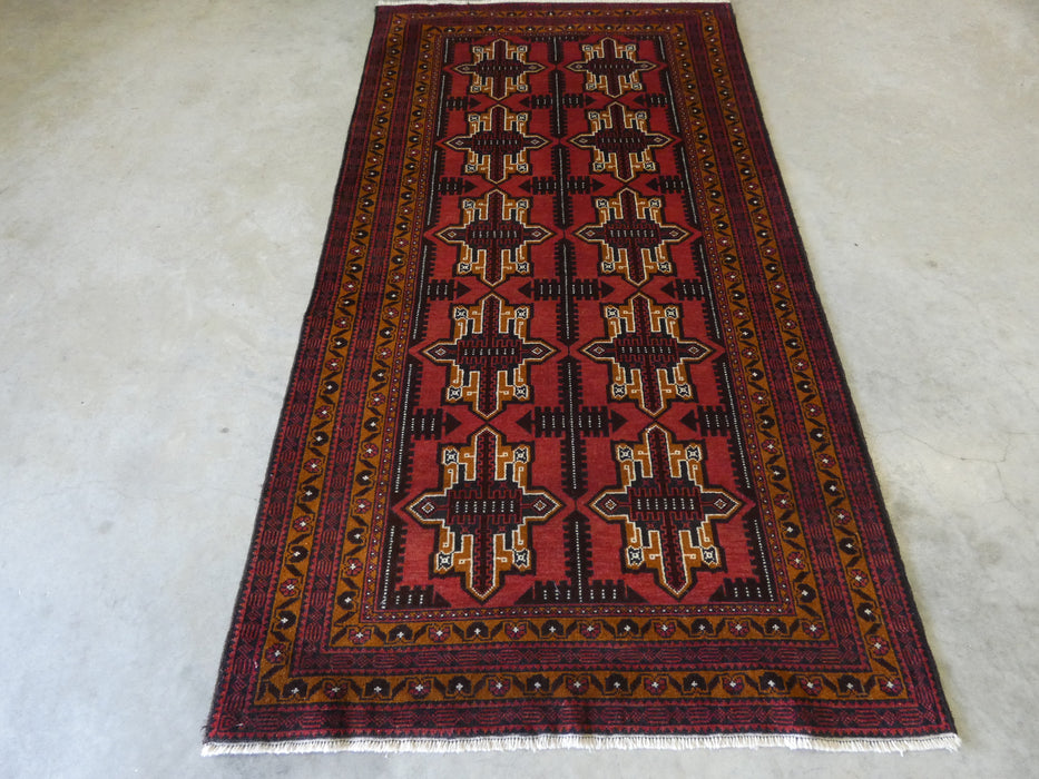 Persian Hand Knotted Baluchi Rug Size: 111 x 204cm - Rugs Direct