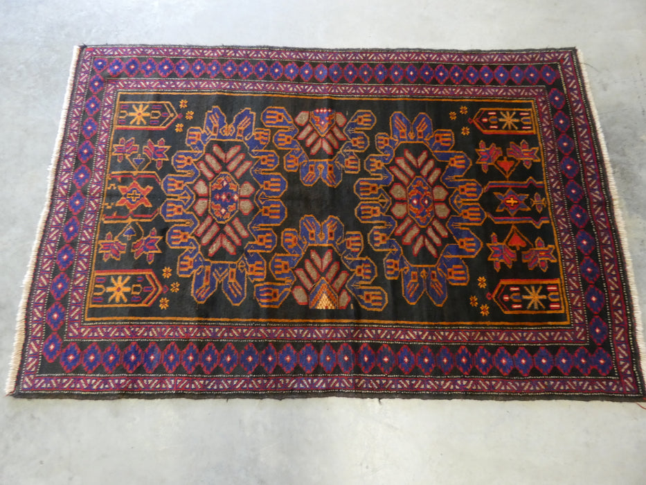 Afghan Hand Knotted Baluchi Rug Size: 135 x 207cm - Rugs Direct
