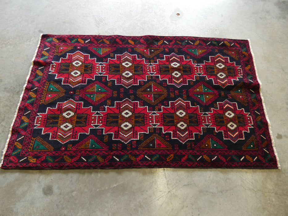 Afghan Hand Knotted Baluchi Rug Size: 111 x 180cm - Rugs Direct