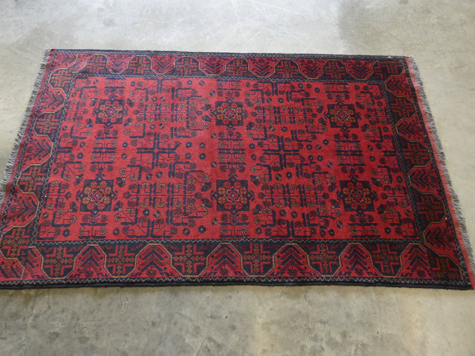 Afghan Hand Knotted Khal Mohammadi Rug Size: 121x199 cm - Rugs Direct