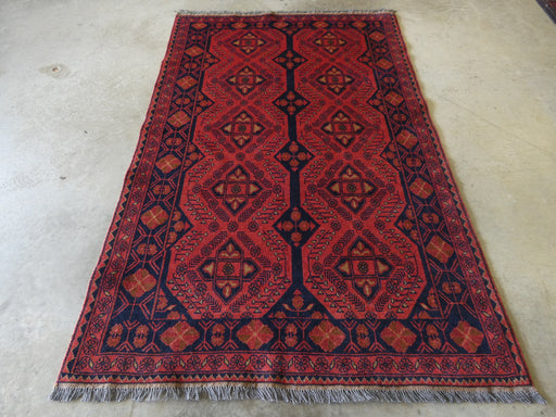 Afghan Hand Knotted Khal Mohammadi Rug Size: 126x194 cm - Rugs Direct