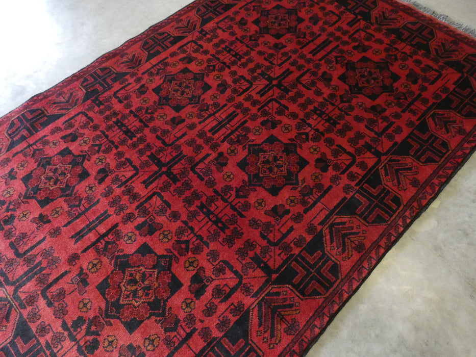 Afghan Hand Knotted Khal Mohammadi Rug Size: 123x195 cm - Rugs Direct
