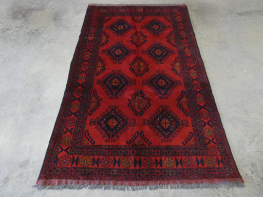 Afghan Hand Knotted Khal Mohammadi Rug Size: 124x198 cm - Rugs Direct