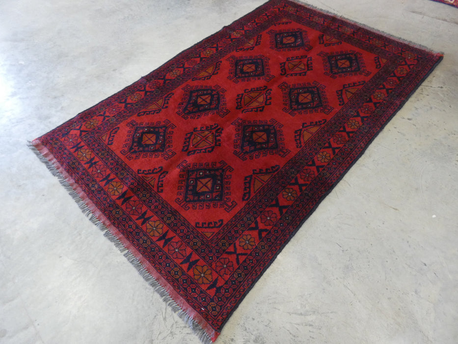 Afghan Hand Knotted Khal Mohammadi Rug Size: 124x198 cm - Rugs Direct