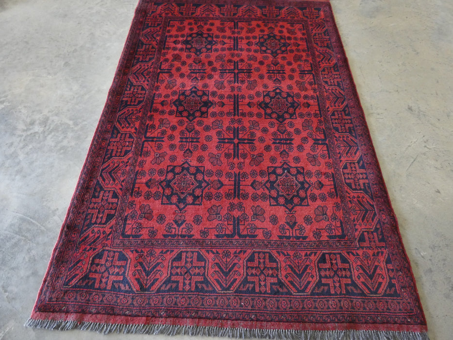 Afghan Hand Knotted Khal Mohammadi Rug Size: 127x195 cm - Rugs Direct