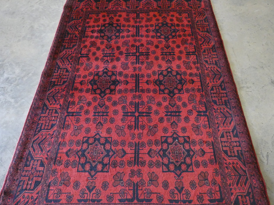 Afghan Hand Knotted Khal Mohammadi Rug Size: 127x195 cm - Rugs Direct