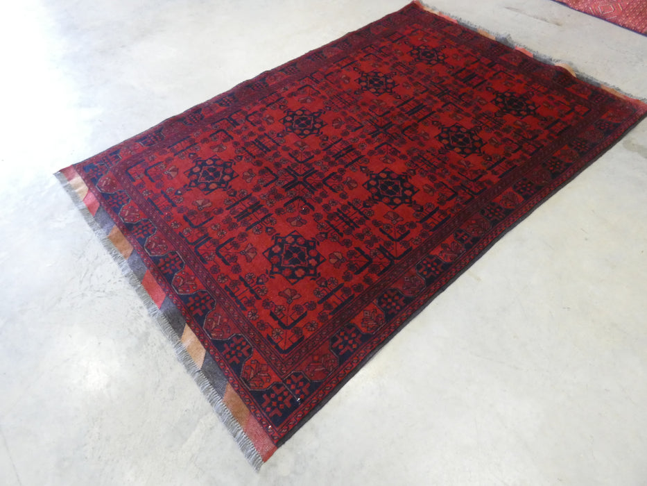 Afghan Hand Knotted Khal Mohammadi Rug Size: 130x200 cm - Rugs Direct