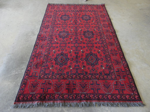 Afghan Hand Knotted Khal Mohammadi Rug Size: 127x199 cm - Rugs Direct