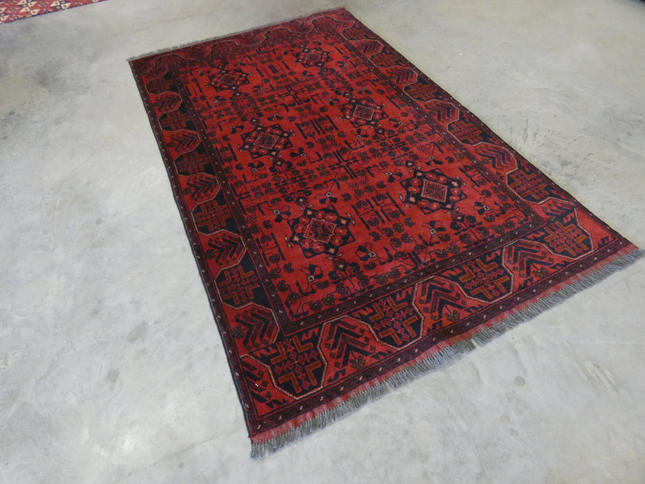 Afghan Hand Knotted Khal Mohammadi Rug Size: 125x200 cm - Rugs Direct
