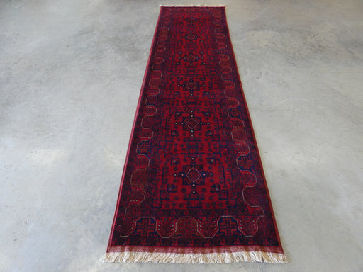 Hand Knotted Afghan Belgique Hallway Runner Size: 291cm x 81cm - Rugs Direct