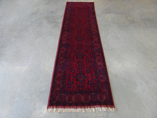 Hand Knotted Afghan Belgique Hallway Runner Size: 291cm x 81cm - Rugs Direct