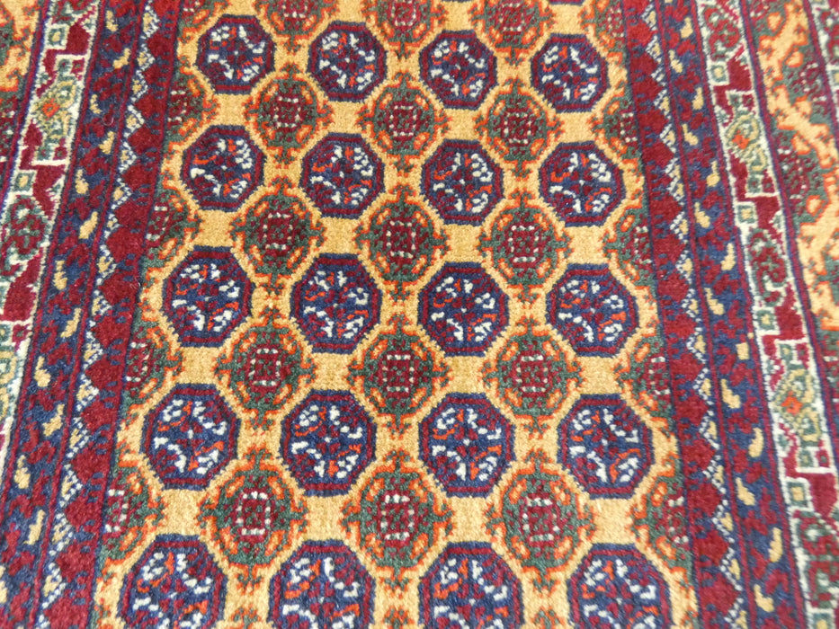 Afghan Hand Knotted Khawje Roshnai Hallway Runner Size: 78cm x 202cm - Rugs Direct