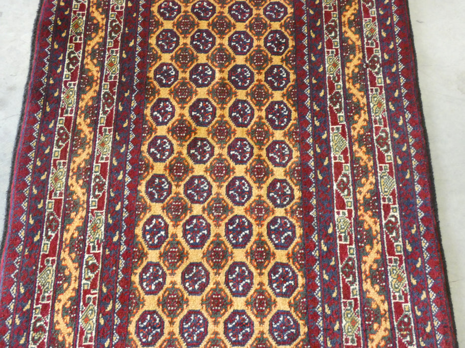 Afghan Hand Knotted Khawje Roshnai Hallway Runner Size: 76cm x 203cm - Rugs Direct