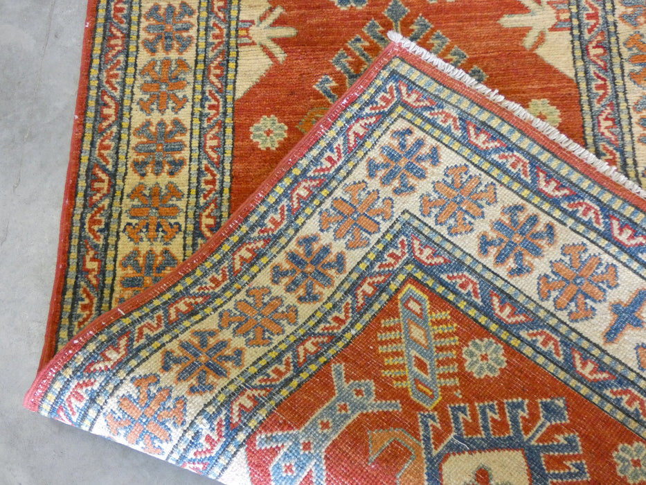 Afghan Hand Knotted Kazak Hallway Runner Size: 82 x 286cm - Rugs Direct