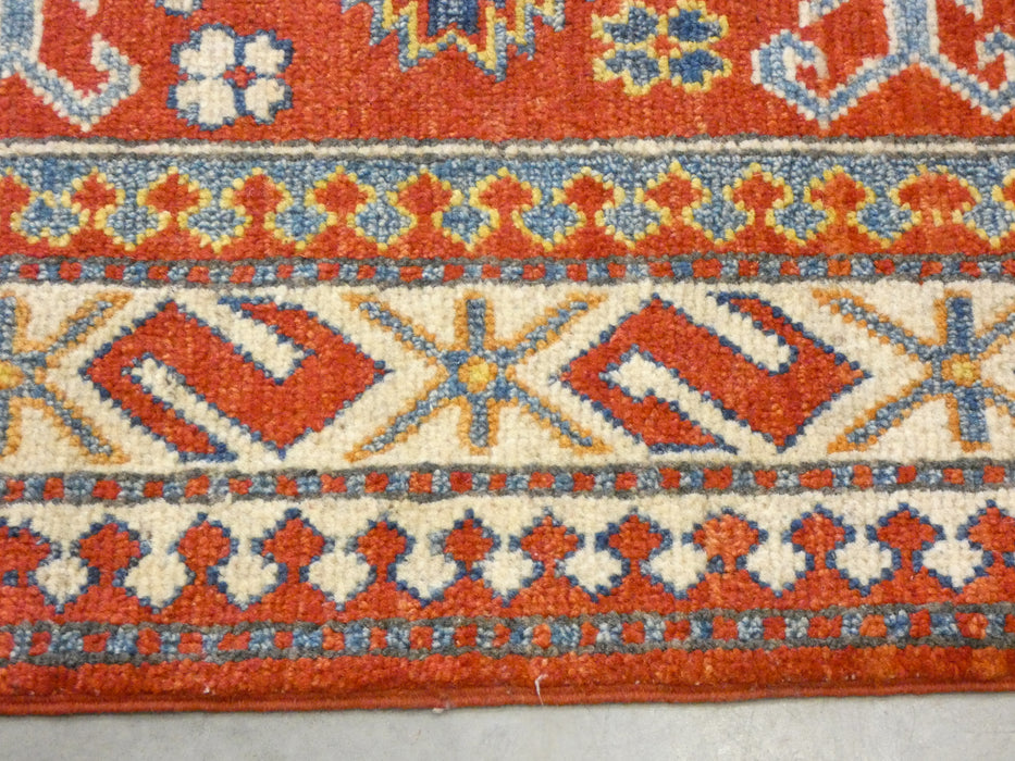 Afghan Hand Knotted Kazak Hallway Runner Size: 79 x 304cm - Rugs Direct