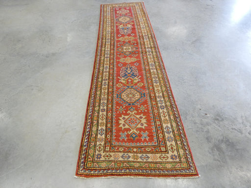 Afghan Hand Knotted Kazak Hallway Runner Size: 80 x 294cm - Rugs Direct