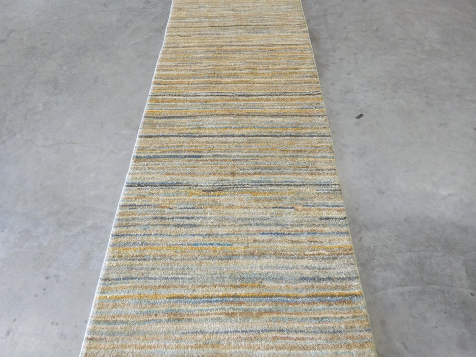 Afghan Hand Knotted  Modern Design Choubi Hallway Runner Size: 340 x 64cm - Rugs Direct