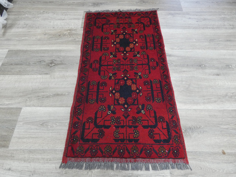 Afghan Hand Knotted Khal Mohammadi Doormat Size: 54 x 105cm - Rugs Direct