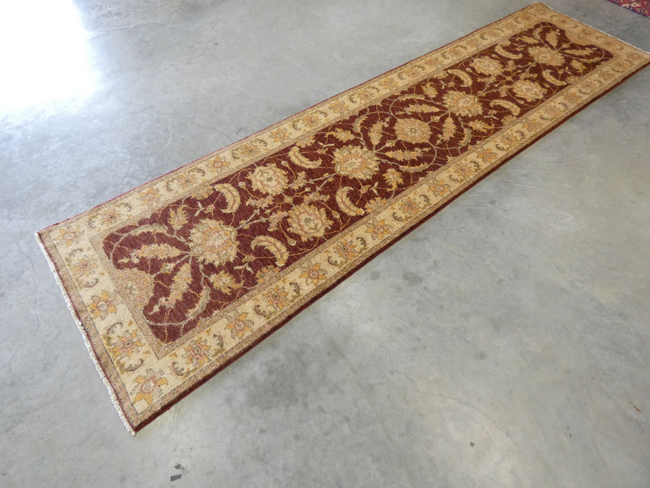 Afghan Hand Knotted Choubi Hallway Runner Size: 296 x 76cm - Rugs Direct