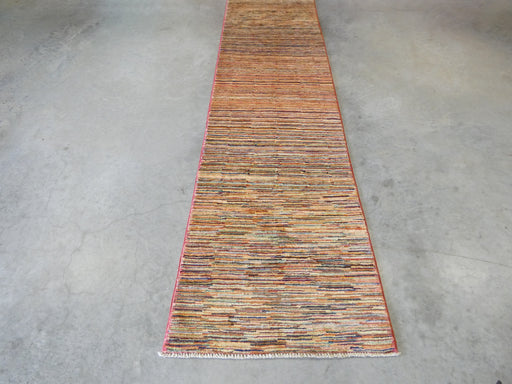 Afghan Hand Knotted Modern Choubi Hallway Runner Size: 289 x 79cm - Rugs Direct